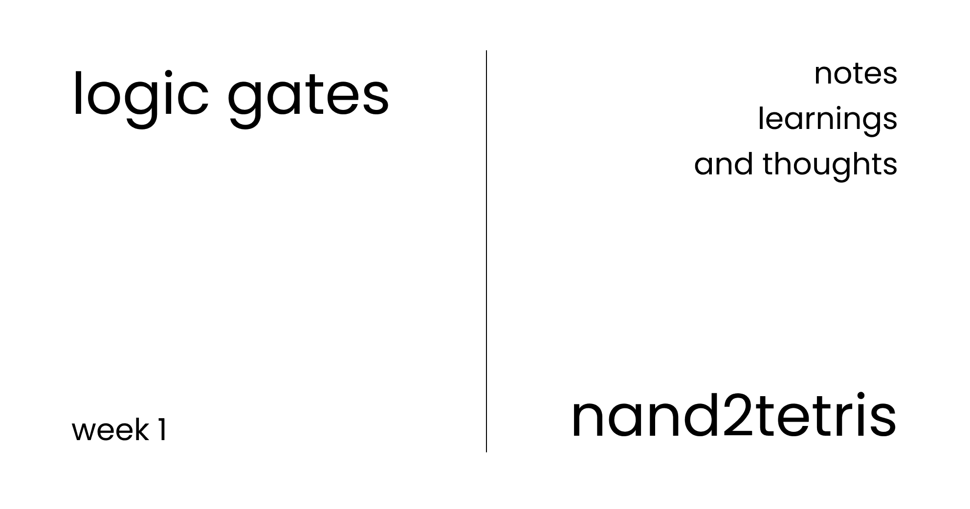 Logic Gates - Nand2Tetris