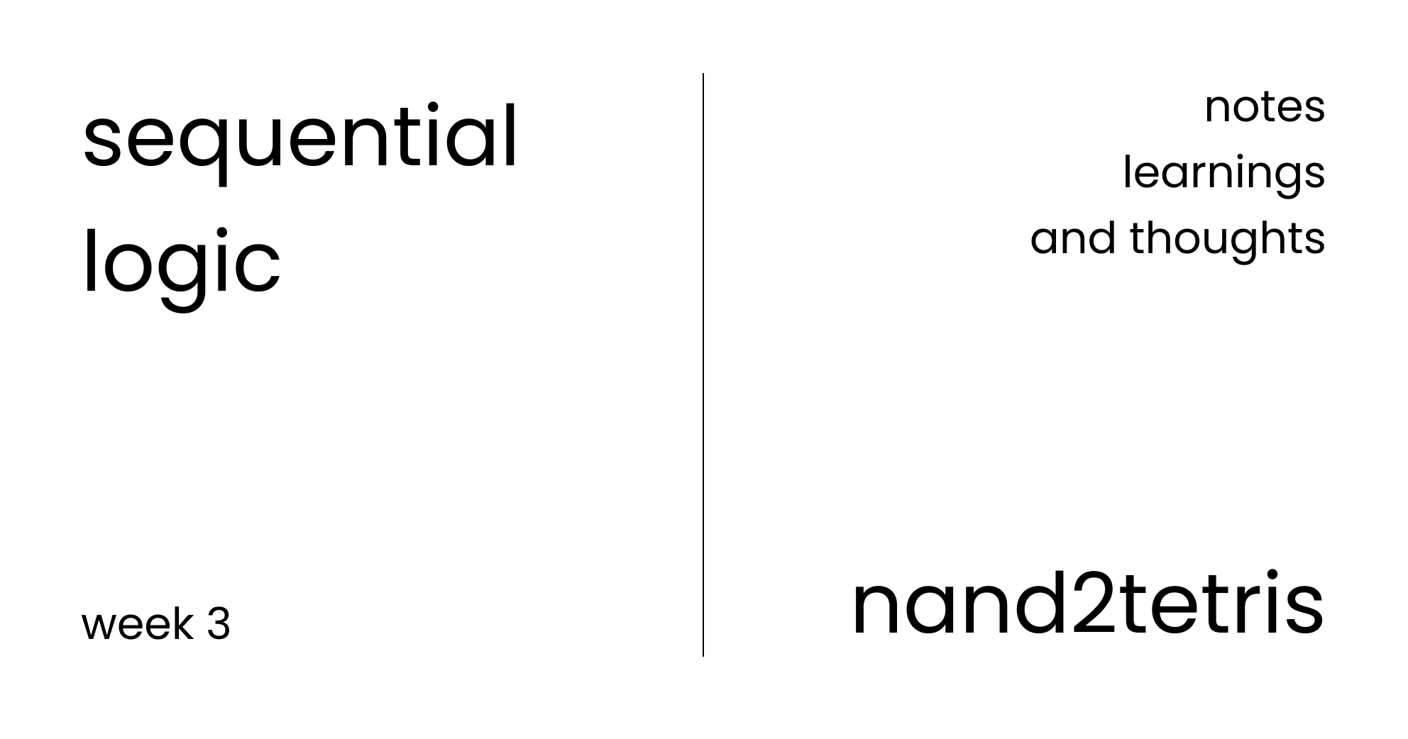 Sequential Logic - Nand2Tetris